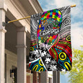 Autism Awareness Australia Collingwood Magpies Garden Flag Aboriginal Indigenous Art