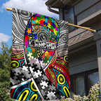 Autism Awareness Australia Collingwood Magpies Garden Flag Aboriginal Indigenous Art