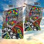 Autism Awareness Australia Collingwood Magpies Garden Flag Aboriginal Indigenous Art