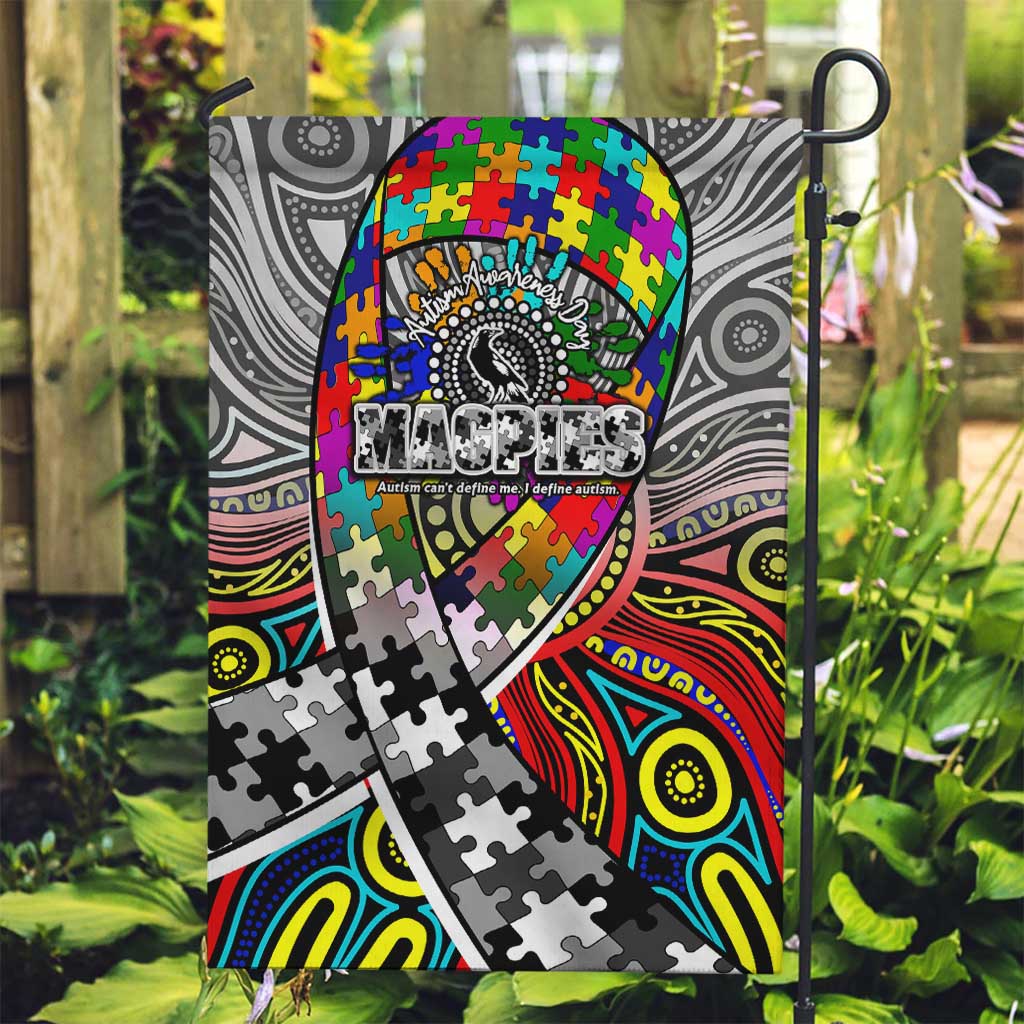 Autism Awareness Australia Collingwood Magpies Garden Flag Aboriginal Indigenous Art