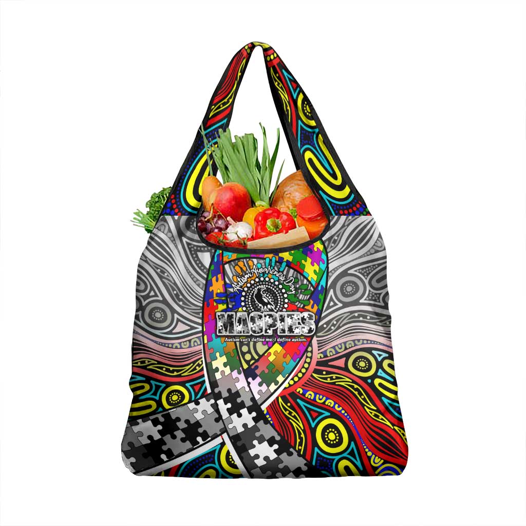 Autism Awareness Australia Collingwood Magpies Grocery Bag Aboriginal Indigenous Art