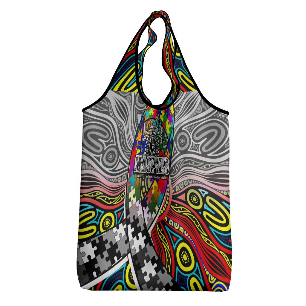 Autism Awareness Australia Collingwood Magpies Grocery Bag Aboriginal Indigenous Art