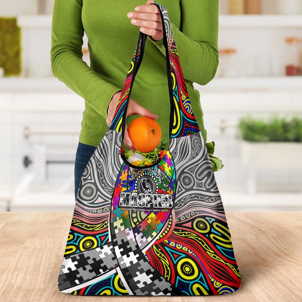 Autism Awareness Australia Collingwood Magpies Grocery Bag Aboriginal Indigenous Art