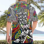 Autism Awareness Australia Collingwood Magpies Hawaiian Shirt Aboriginal Indigenous Art