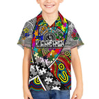 Autism Awareness Australia Collingwood Magpies Hawaiian Shirt Aboriginal Indigenous Art