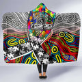 Autism Awareness Australia Collingwood Magpies Hooded Blanket Aboriginal Indigenous Art