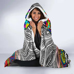 Autism Awareness Australia Collingwood Magpies Hooded Blanket Aboriginal Indigenous Art