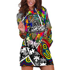 Autism Awareness Australia Collingwood Magpies Hoodie Dress Aboriginal Indigenous Art