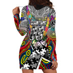 Autism Awareness Australia Collingwood Magpies Hoodie Dress Aboriginal Indigenous Art