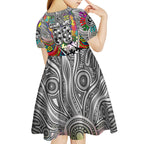 Autism Awareness Australia Collingwood Magpies Kid Short Sleeve Dress Aboriginal Indigenous Art