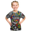 Autism Awareness Australia Collingwood Magpies Kid T Shirt Aboriginal Indigenous Art