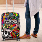 Autism Awareness Australia Collingwood Magpies Luggage Cover Aboriginal Indigenous Art