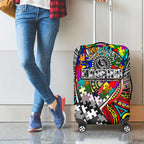 Autism Awareness Australia Collingwood Magpies Luggage Cover Aboriginal Indigenous Art