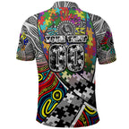 Autism Awareness Australia Collingwood Magpies Polo Shirt Aboriginal Indigenous Art