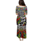 Autism Awareness Australia Collingwood Magpies Puletasi Aboriginal Indigenous Art