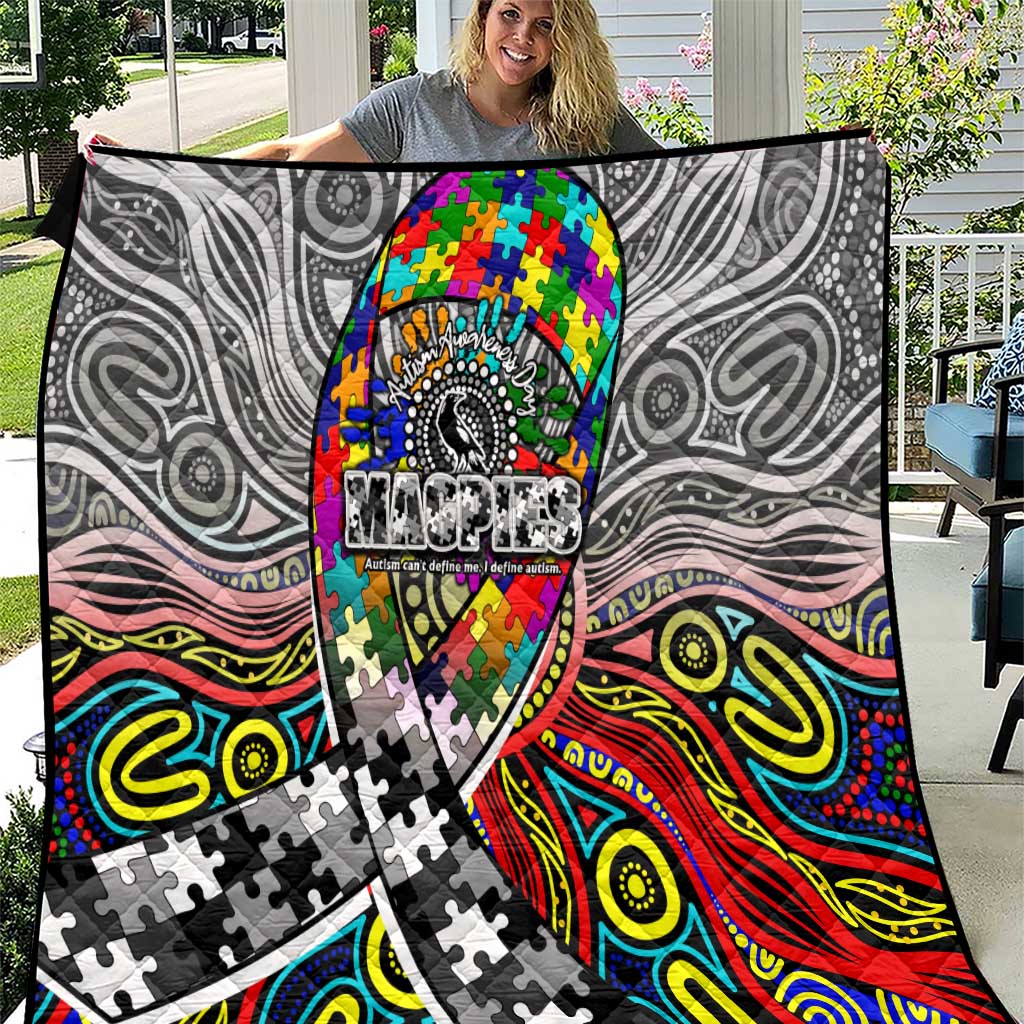 Autism Awareness Australia Collingwood Magpies Quilt Aboriginal Indigenous Art