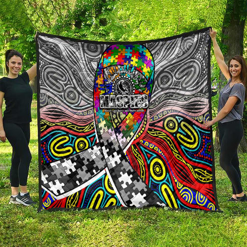 Autism Awareness Australia Collingwood Magpies Quilt Aboriginal Indigenous Art