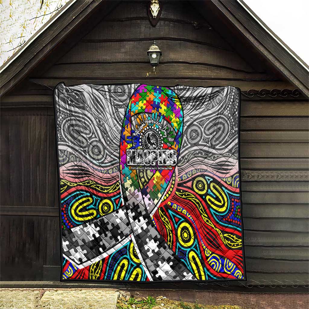 Autism Awareness Australia Collingwood Magpies Quilt Aboriginal Indigenous Art