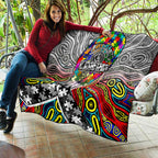 Autism Awareness Australia Collingwood Magpies Quilt Aboriginal Indigenous Art