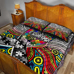 Autism Awareness Australia Collingwood Magpies Quilt Bed Set Aboriginal Indigenous Art