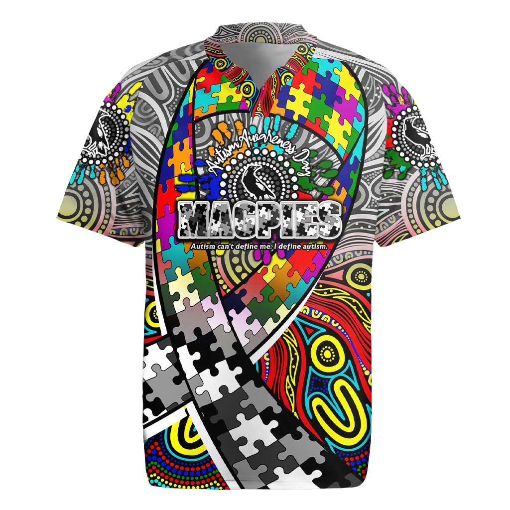 Autism Awareness Australia Collingwood Magpies Rugby Jersey Aboriginal Indigenous Art