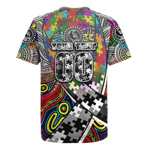 Autism Awareness Australia Collingwood Magpies Rugby Jersey Aboriginal Indigenous Art