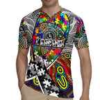 Autism Awareness Australia Collingwood Magpies Rugby Jersey Aboriginal Indigenous Art