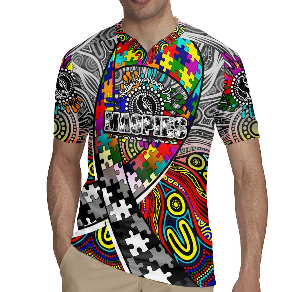 Autism Awareness Australia Collingwood Magpies Rugby Jersey Aboriginal Indigenous Art