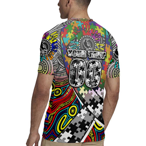 Autism Awareness Australia Collingwood Magpies Rugby Jersey Aboriginal Indigenous Art