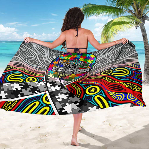 Autism Awareness Australia Collingwood Magpies Sarong Aboriginal Indigenous Art