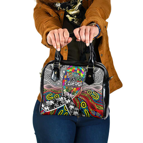 Autism Awareness Australia Collingwood Magpies Shoulder Handbag Aboriginal Indigenous Art