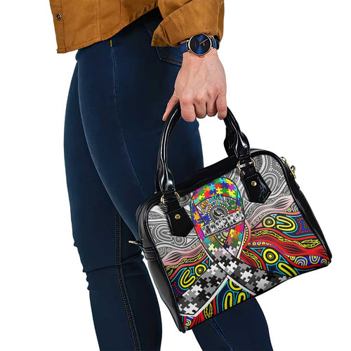 Autism Awareness Australia Collingwood Magpies Shoulder Handbag Aboriginal Indigenous Art