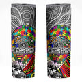 Autism Awareness Australia Collingwood Magpies Skinny Tumbler Aboriginal Indigenous Art