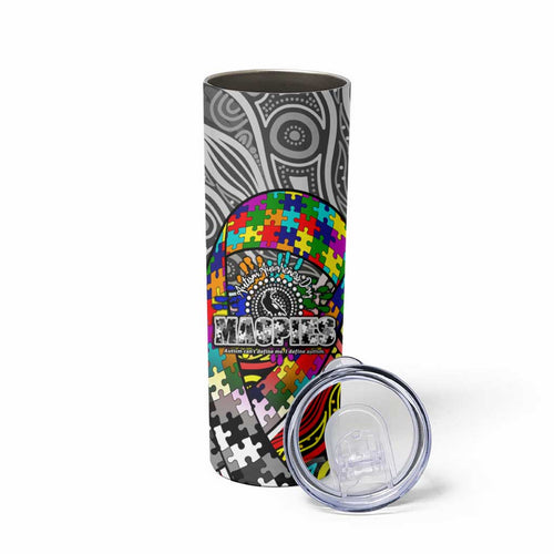 Autism Awareness Australia Collingwood Magpies Skinny Tumbler Aboriginal Indigenous Art