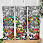 Autism Awareness Australia Collingwood Magpies Skinny Tumbler Aboriginal Indigenous Art