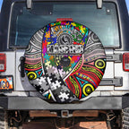 Autism Awareness Australia Collingwood Magpies Spare Tire Cover Aboriginal Indigenous Art