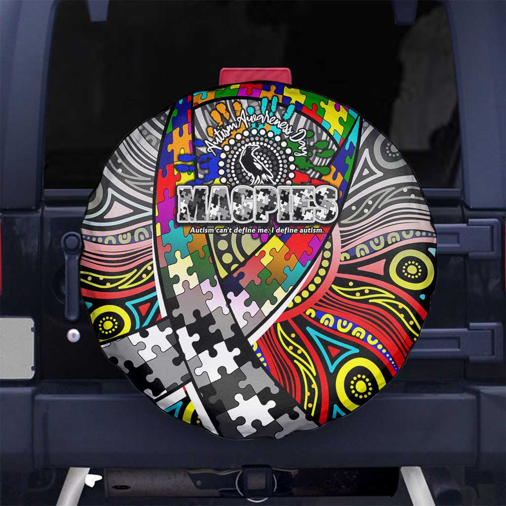 Autism Awareness Australia Collingwood Magpies Spare Tire Cover Aboriginal Indigenous Art