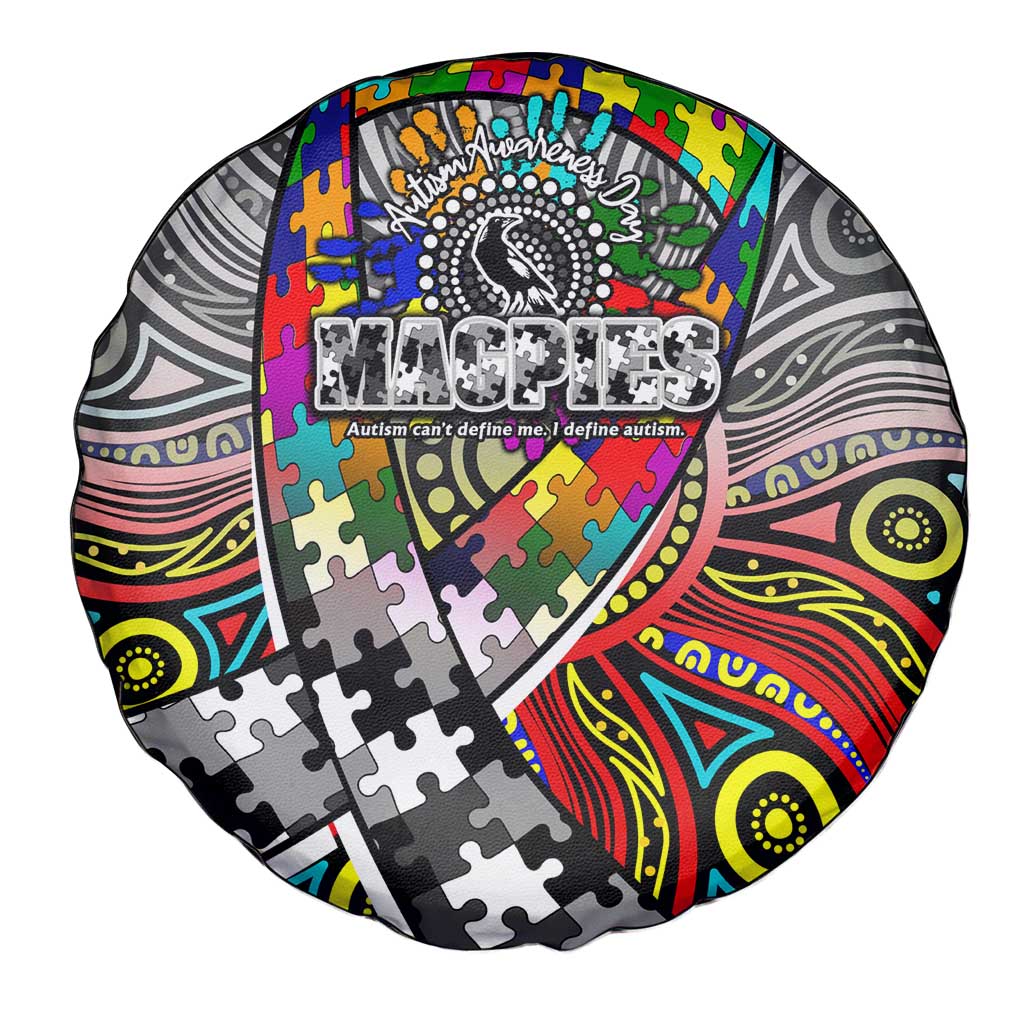 Autism Awareness Australia Collingwood Magpies Spare Tire Cover Aboriginal Indigenous Art