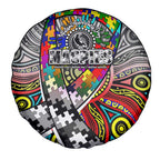 Autism Awareness Australia Collingwood Magpies Spare Tire Cover Aboriginal Indigenous Art