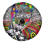 Autism Awareness Australia Collingwood Magpies Spare Tire Cover Aboriginal Indigenous Art
