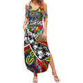 Autism Awareness Australia Collingwood Magpies Summer Maxi Dress Aboriginal Indigenous Art