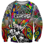 Autism Awareness Australia Collingwood Magpies Sweatshirt Aboriginal Indigenous Art