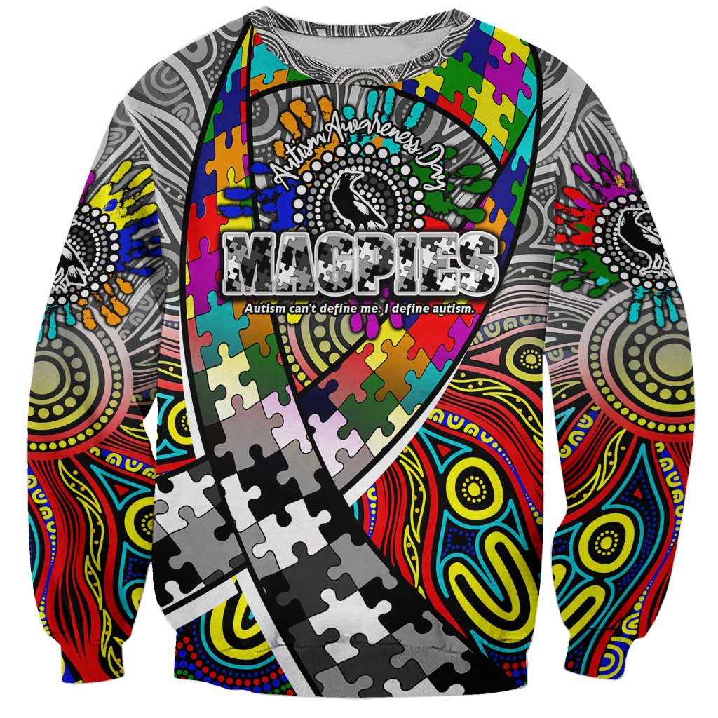 Autism Awareness Australia Collingwood Magpies Sweatshirt Aboriginal Indigenous Art