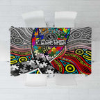 Autism Awareness Australia Collingwood Magpies Tablecloth Aboriginal Indigenous Art