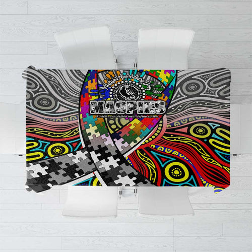 Autism Awareness Australia Collingwood Magpies Tablecloth Aboriginal Indigenous Art