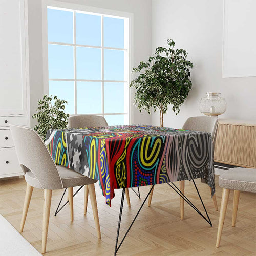 Autism Awareness Australia Collingwood Magpies Tablecloth Aboriginal Indigenous Art