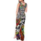 Autism Awareness Australia Collingwood Magpies Tank Maxi Dress Aboriginal Indigenous Art
