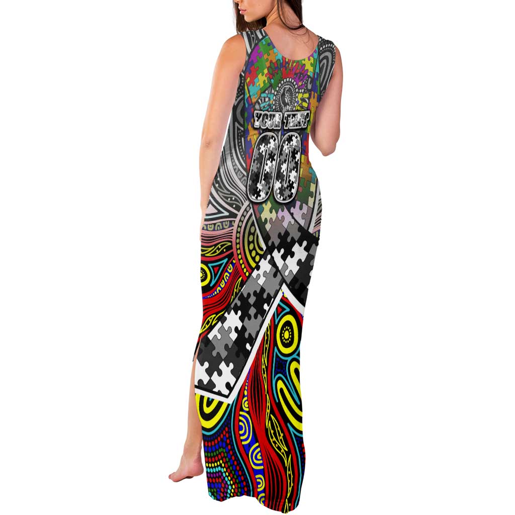 Autism Awareness Australia Collingwood Magpies Tank Maxi Dress Aboriginal Indigenous Art