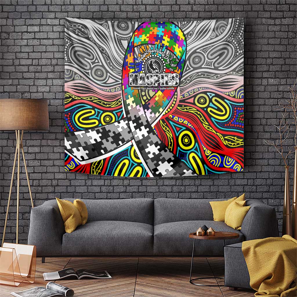 Autism Awareness Australia Collingwood Magpies Tapestry Aboriginal Indigenous Art