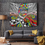 Autism Awareness Australia Collingwood Magpies Tapestry Aboriginal Indigenous Art